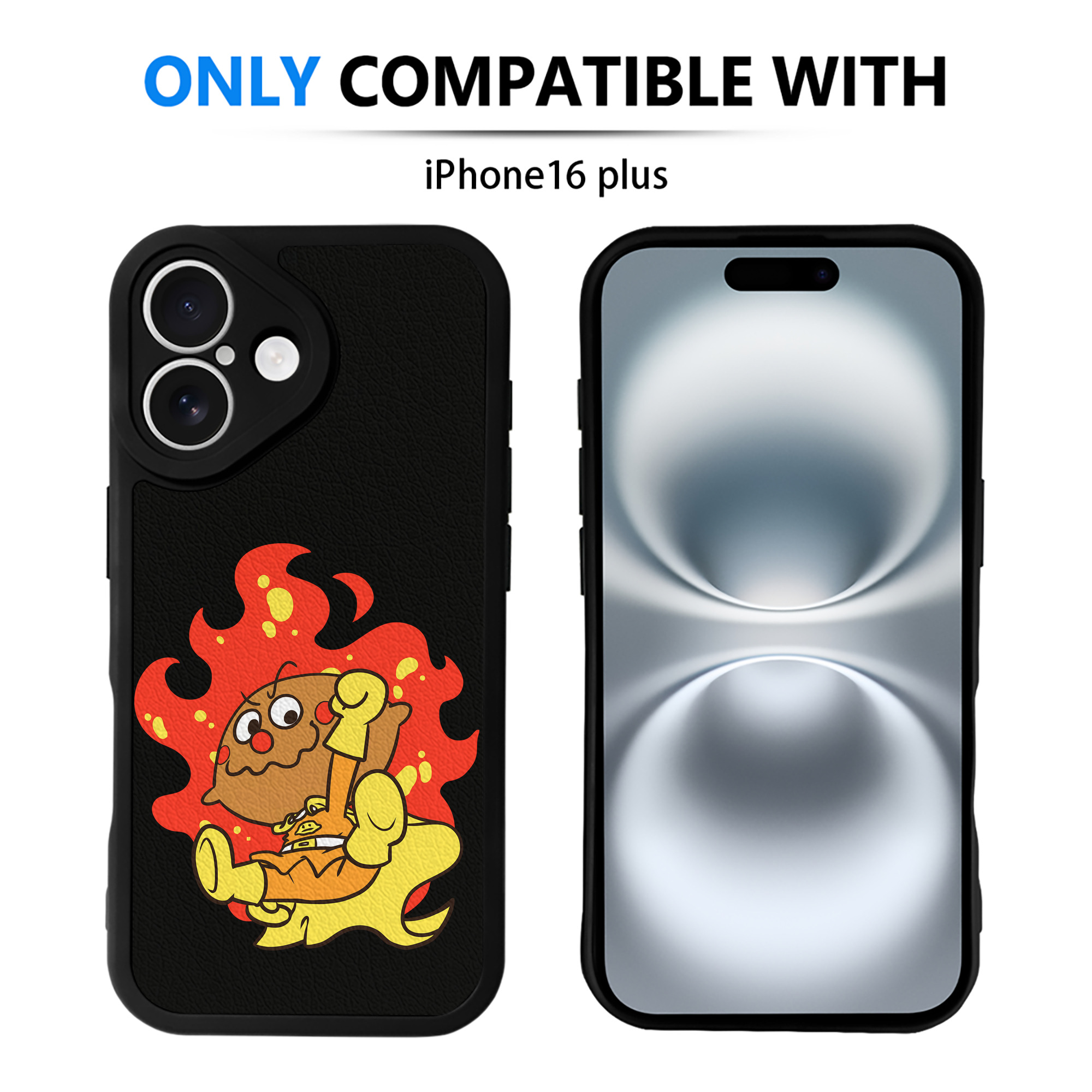 （画像用） アンパンマン Anpanman 【iPhone 16シリーズ対応】シリコンスマホケース（レザー調） 材質：シリコン